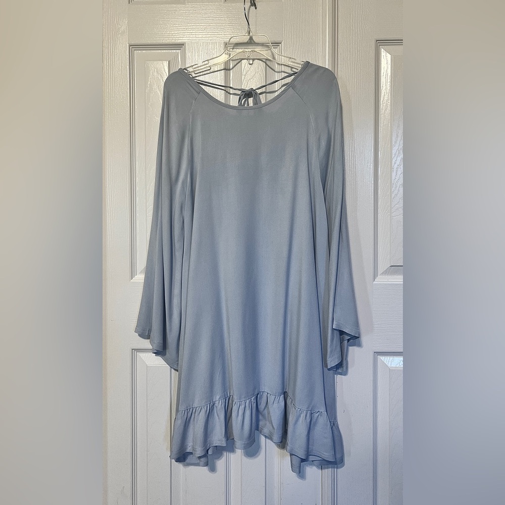 Philosophy Light Blue Long Sleeve Tunic Top or Dress Large